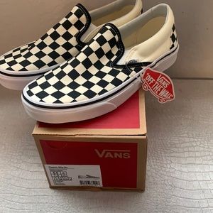 Vans classic slip on, black/white checkered